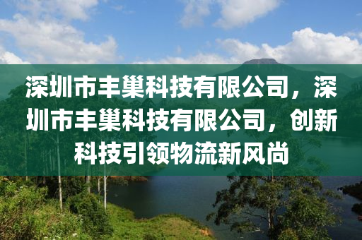 深圳市丰巢科技有限公司，深圳市丰巢科技有限公司，创新科技引领物流新风尚