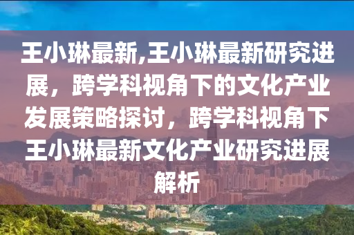 王小琳最新,王小琳最新研究进展，跨学科视角下的文化产业发展策略探讨，跨学科视角下王小琳最新文化产业研究进展解析